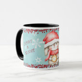 Mug Joyeux et brillant Bunny de Noël (Devant gauche)