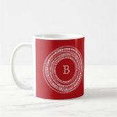 Mug Joyeux et brillant éclat Monogramme Noël (Gauche)