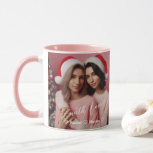 Mug Joyeux et brillant lesbienne rose rétro Photo pe