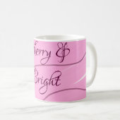 Mug Joyeux et brillant rose bouclé doodé design mode g (Devant droit)