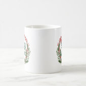 Mug Joyeux et brillant rouge blanc vert doux Noël (Centre)