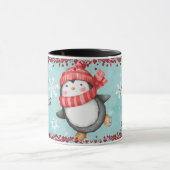 Mug Joyeux et brillants petits pingouins de Noël (Centre)