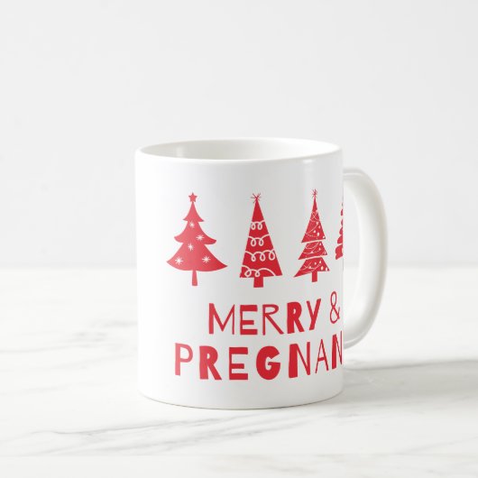 Mug Joyeux et enceinte à Noël (Devant droit)