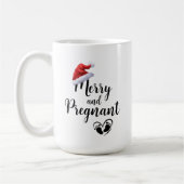 Mug Joyeux et enceinte Noël Vacances bébé (Gauche)