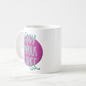 Mug Joyeux et gratuit Slogan de récupération (Devant gauche)