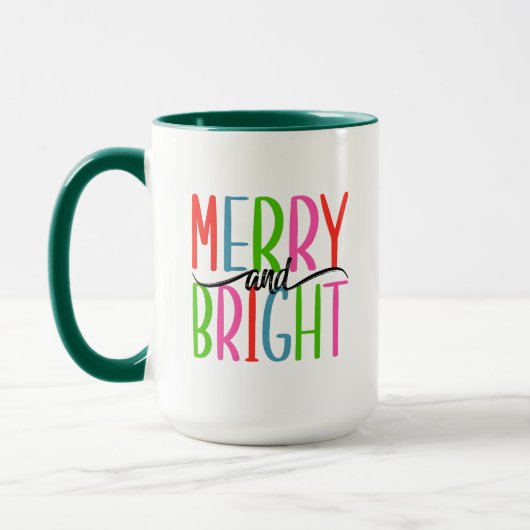 Mug Joyeux et lumineux - Noël (Gauche)