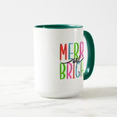 Mug Joyeux et lumineux - Noël (Devant droit)