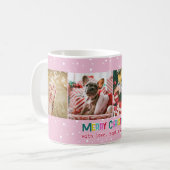 Mug Joyeux et lumineux Noël 4 Photo Collage (Devant gauche)