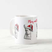 Mug Joyeux et lumineux personnalisable Llama plaisir N (Devant gauche)