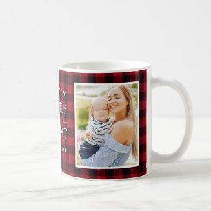 Mug Joyeux et lumineux plaid rouge classique avec 2