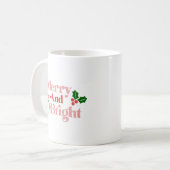 Mug Joyeux et lumineux - Typographie classique de vaca (Devant gauche)