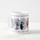 Mug Joyeux et marié 6 Lozenge arrondie Photo (Devant gauche)