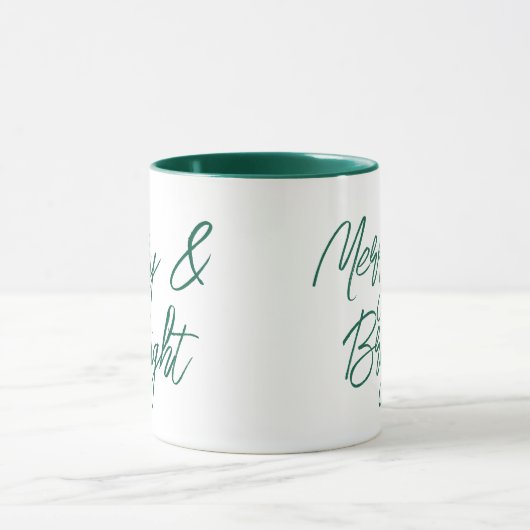 Mug Joyeux et vert brillant Noël (Centre)