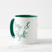 Mug Joyeux et vert brillant Noël (Devant gauche)