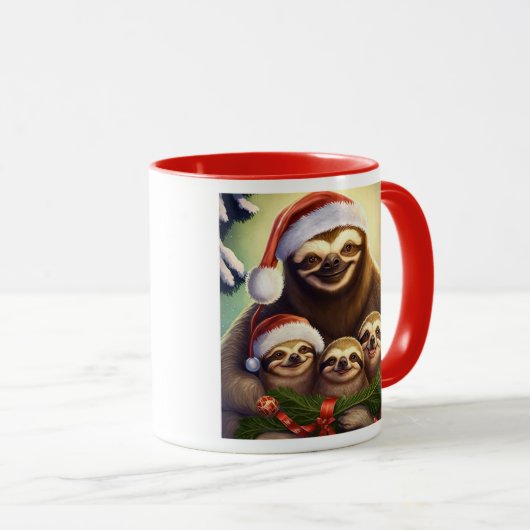 Mug Joyeux fentes de Noël (Devant droit)