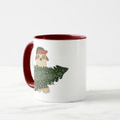 Mug Joyeux fentes de Noël en Casquette Xmas Tree Coffe (Devant gauche)