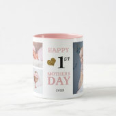 Mug Joyeux Fête des Mères 5 Photo Collage rose (Centre)