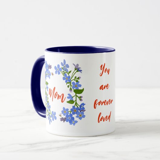 Mug Joyeux Fête des Mères oublie-moi de ne pas aimer M (Devant gauche)