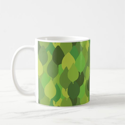 Mug Joyeux Feuilles luxuriants - motif de surface tran (Gauche)