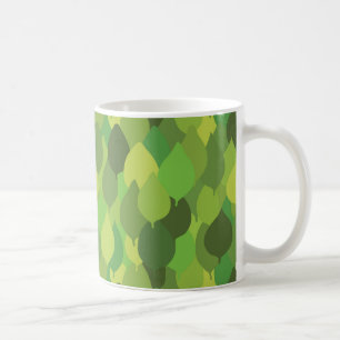 Mug Joyeux Feuilles luxuriants - motif de surface tran