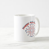 Mug Joyeux feux d'artifice 4 juillet (Devant droit)
