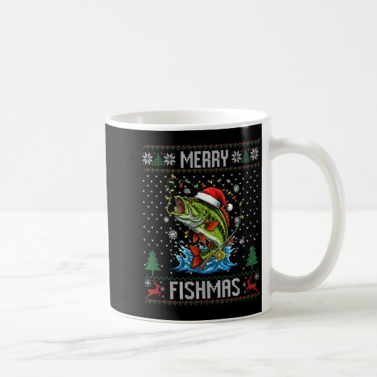 Mug Joyeux Fishmas B Fish Noël Pêche Sweat Ugly (Droite)