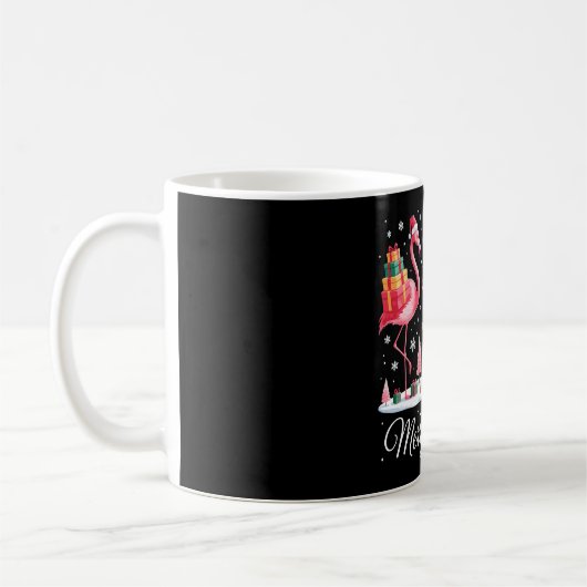 Mug Joyeux Flamant rose de Noël Lumière Noël Noël Noël (Gauche)
