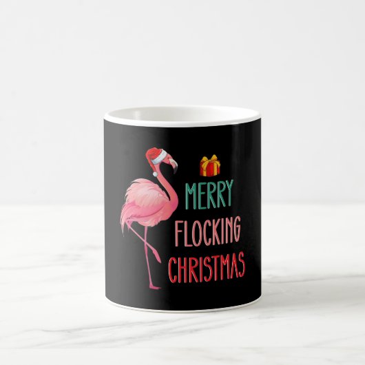 Mug Joyeux flocage Noël Funny Flamant rose Vacances (Centre)