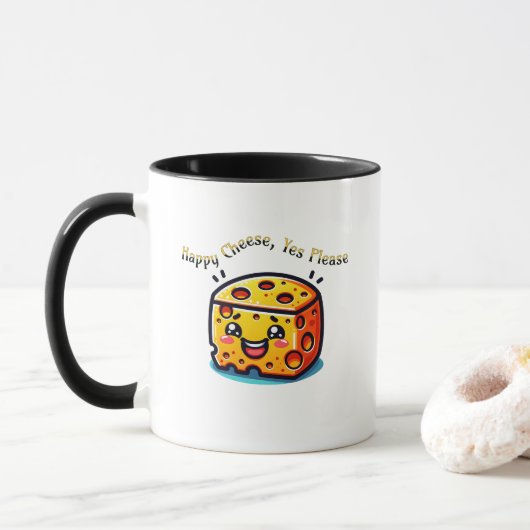 Mug Joyeux Fromage, Oui S'Il Vous Plaît (Avec donut)