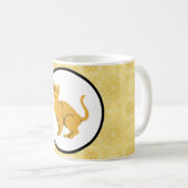 Mug Joyeux gingembre de chat chaton sur or (Devant droit)