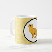 Mug Joyeux gingembre de chat chaton sur or (Devant gauche)