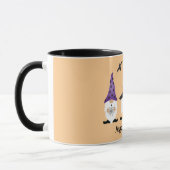 Mug Joyeux Gnomes d'Halloween violet orange (Gauche)