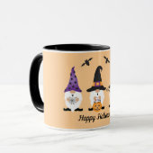 Mug Joyeux Gnomes d'Halloween violet orange (Devant gauche)