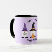 Mug Joyeux Gnomes d'Halloween violet orange (Devant gauche)