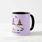 Mug Joyeux Gnomes d'Halloween violet orange (Devant droit)