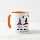 Mug Joyeux Gnomes d'Halloween violet orange (Devant gauche)