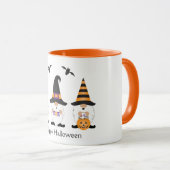 Mug Joyeux Gnomes d'Halloween violet orange (Devant droit)