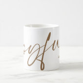 Mug Joyeux Gold Calligraphie Nom Blanc (Centre)