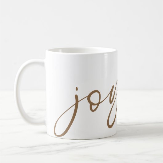 Mug Joyeux Gold Calligraphie Nom Blanc (Gauche)