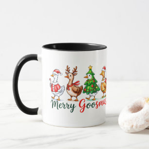 Mug Joyeux Goosmas Noël Drôle de T-Shirt Tri-Mélange d