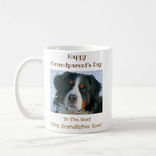 Mug Joyeux Grand-Parrain's Day Meilleur Chien Grand-Pè (Gauche)
