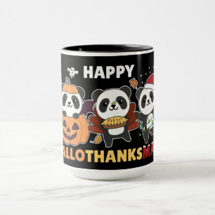 Mug Joyeux Hallothanksmas Pandas Christmas Panda