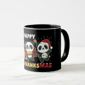 Mug Joyeux Hallothanksmas Pandas Christmas Panda (Devant droit)