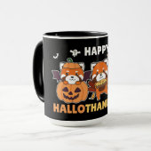 Mug Joyeux Hallothanksmas Pandas Noël Panda Rouge (Devant gauche)