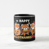 Mug Joyeux Hallothanksmas Pandas Noël Panda Rouge (Centre)
