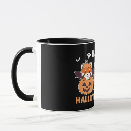Mug Joyeux Hallothanksmas Pandas Noël Panda Rouge (Gauche)