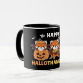 Mug Joyeux Hallothanksmas Pandas Noël Panda Rouge (Devant gauche)