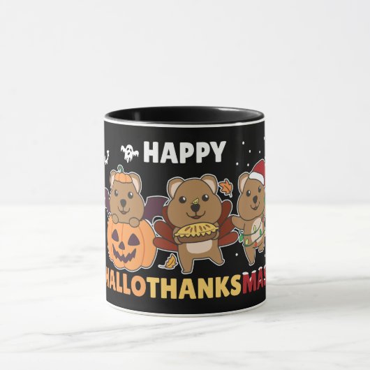 Mug Joyeux Hallothanksmas Quokkas Christmas Quokka (Centre)
