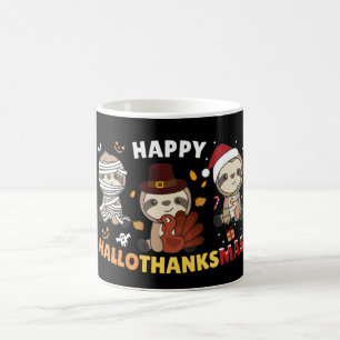 Mug Joyeux Hallothanksmas Sloth Christmas Holiday Café