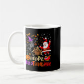 Mug Joyeux Hallothanksmas Squelette Citrouille Turquie (Gauche)